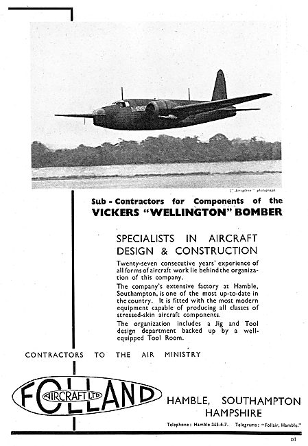 Folland Aircraft - Wellington                                    