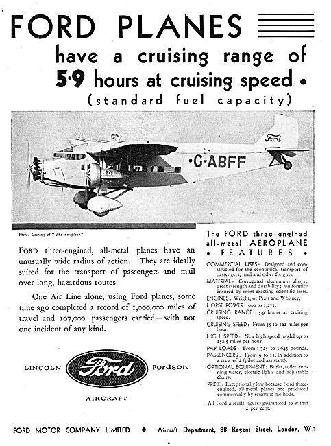 Ford Trimotor Monoplane                                          