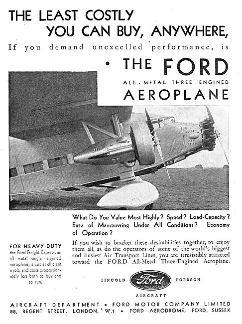 Ford Trimotor Monoplane                                          