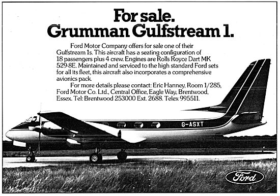 Ford Motor Company Gulfstream1 G-159 G.1  G-ASXT                 