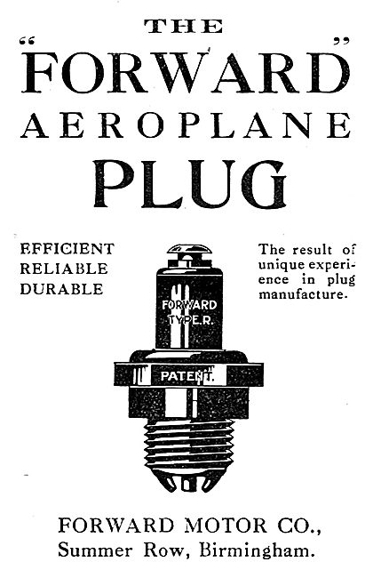 Forward Motor Co Aeroplane Plugs                                 