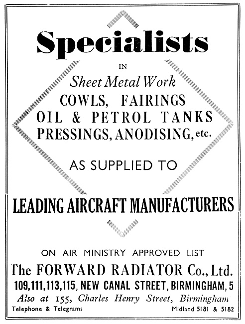 Forward Radiator Sheet Metal Workers                             