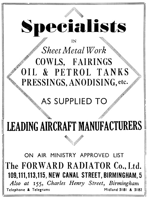 Forward Radiator Aircraft Sheetmetalwork                         