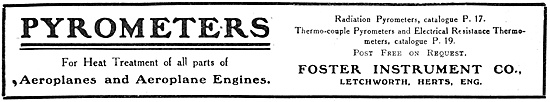 Foster Instrument Pyrometers 1918                                