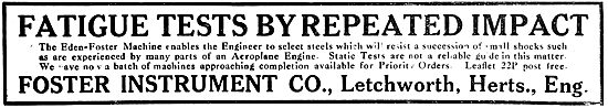 Foster Instrument Company. Eden-Foster Metal Testing Machine     