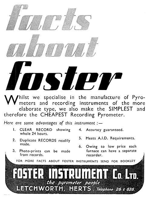 Foster Instrument . Foster Pyrometer                             