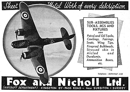 Fox & Nicholl Metalwork. Sub-Assemblies, Jigs & Fixtures.        