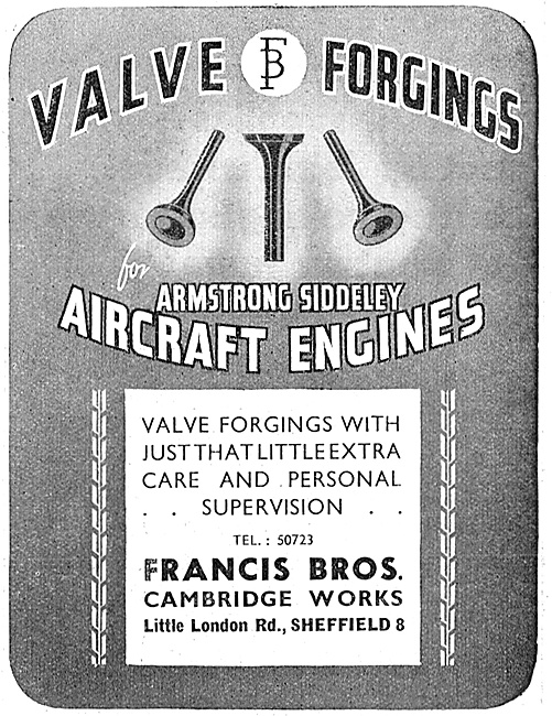 Francis Brothers Sheffield. Valve Forgings                       