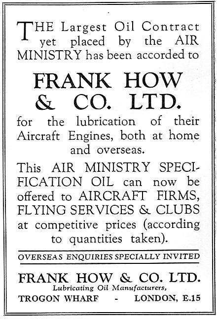 Frank How & Co: Lubricating Oil Manufacturers                    