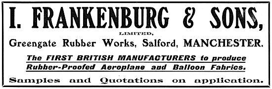 I.Frankenburg & Sons Ltd.  Aeroplane Fabrics                     