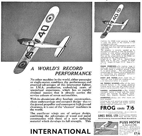 Frog Model Aircraft 1933                                         