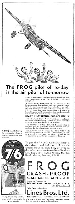 Frog Model Aircraft                                              