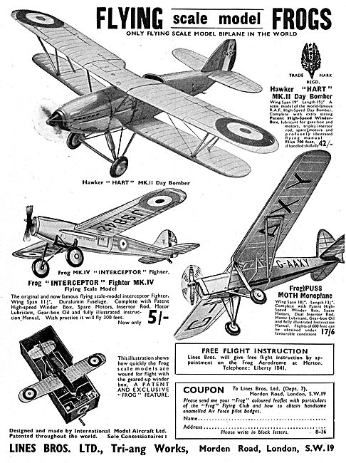 FROG Scale Aircraft Models - FROG Hawker Hart                    