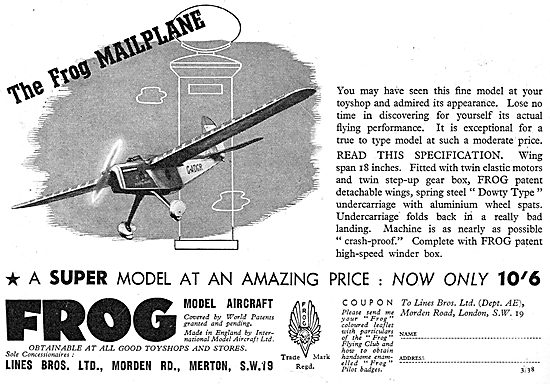 Frog Model Aircraft - Mailplane                                  