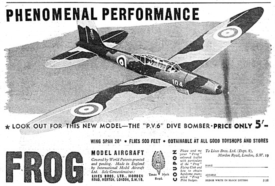 Frog Model Aircraft - FROG P.V.6 Dive Bomber                     