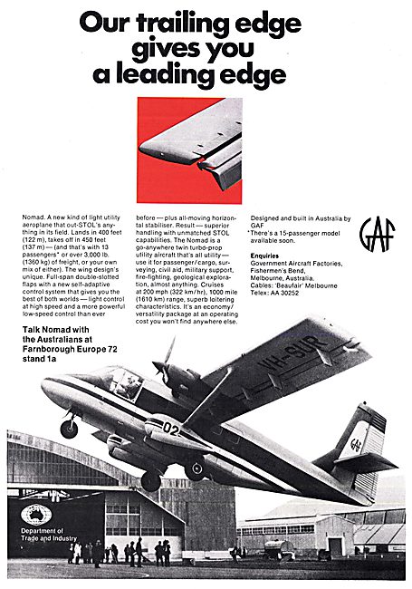 Government Aircraft Factories GAF Nomad                          