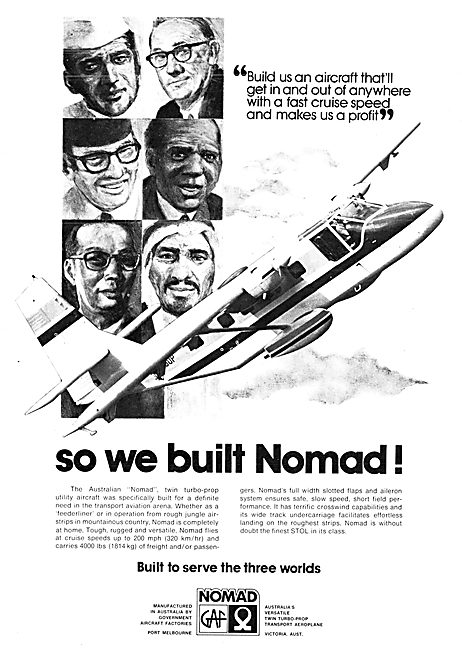 Government Aircraft Factories GAF Nomad                          