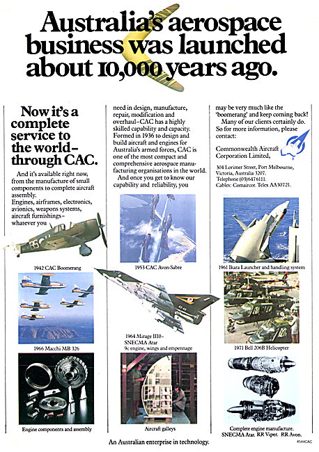 Commonwealth Aircraft Corporation CAC Aereospace                 