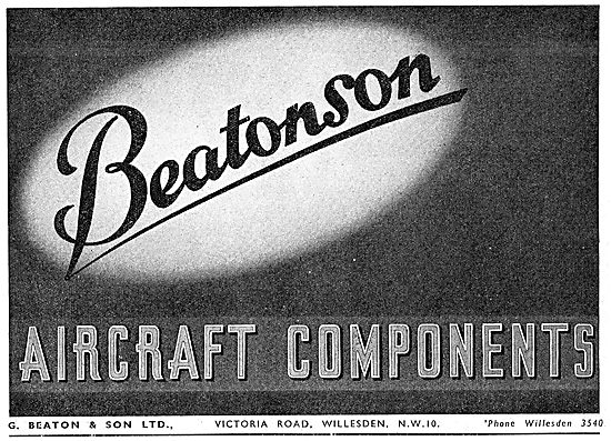 G.Beaton & Son: Beatonson: Manufacturers Of Aircraft Components  