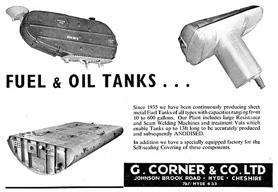 G.Corner Aircraft Engineers, Component & Assembly Manufacturers  