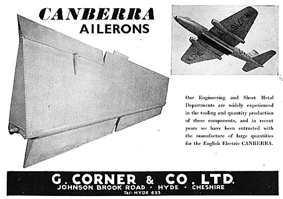 G.Corner & Co. Sheet Metal Fabrications For The Aircraft Industry