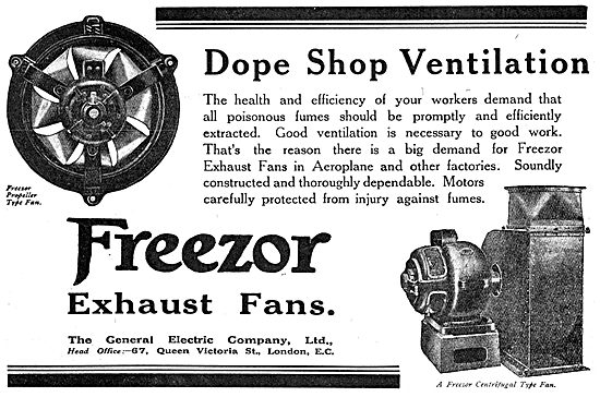 G.E.C. Freezor Exhaust Fans For Dope Shops                       