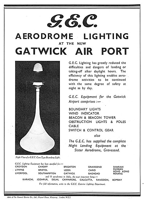 GEC Aerodrome Lighting - Gatwick                                 