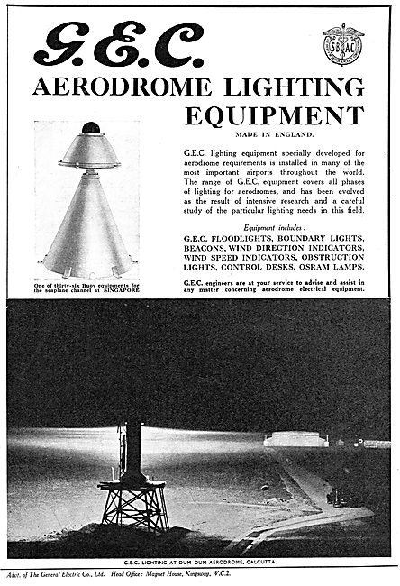 GEC Aerodrome Lighting Equipment - Seaplane Channel Lights       