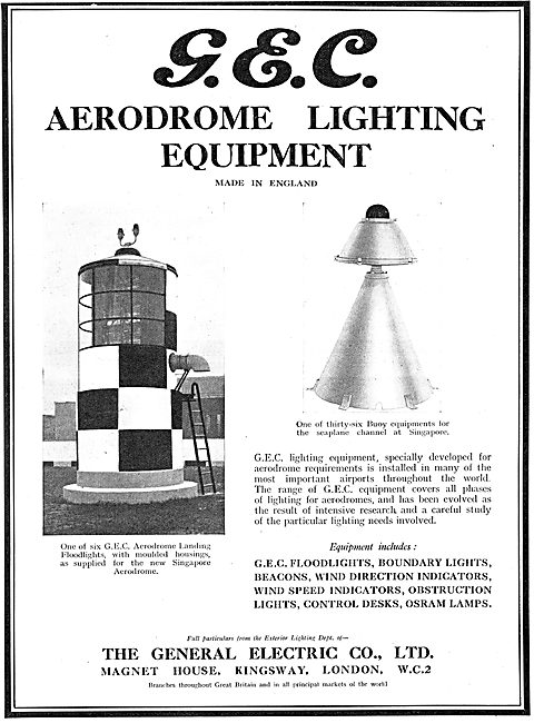 GEC Aerodrome Lighting Equipment - Seaplane Buoys                