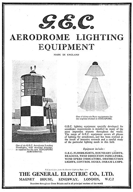 GEC Lighting Equipment For Aerodromes                            