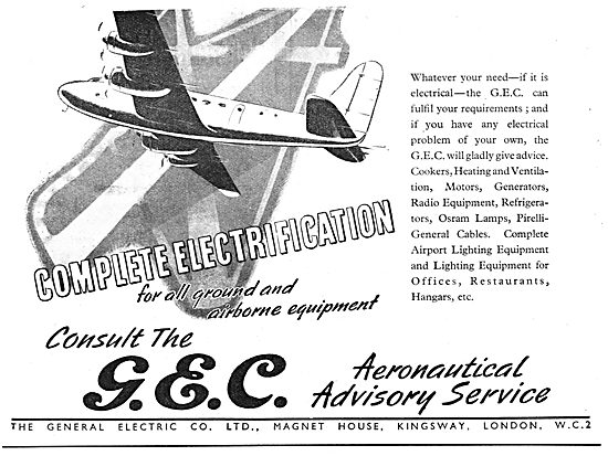 G.E.C. Airport Electrification Systems 1950                      