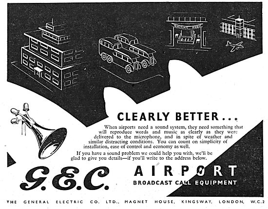 G.E.C. Airport Broadcast Call Equipment                          