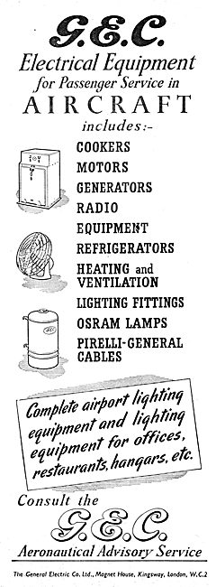 G.E.C.  Aircraft Electrical Equipment                            