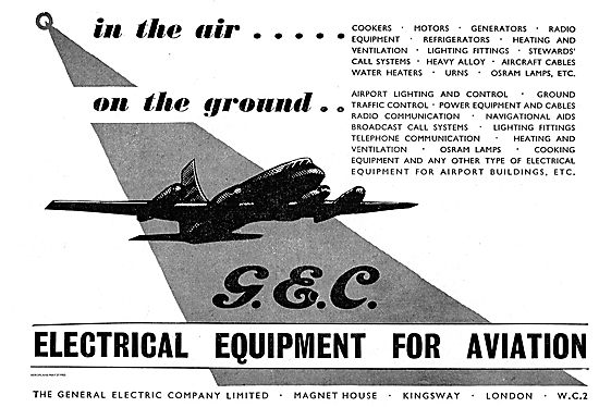 GEC Electrical Equipment For Airfields And Aircraft              