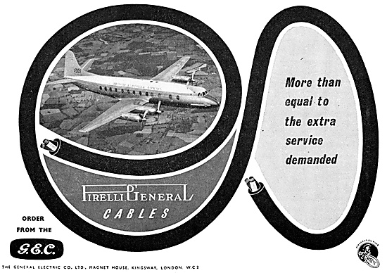 G.E.C. General Electric Company Pirelli Electrical Cables        