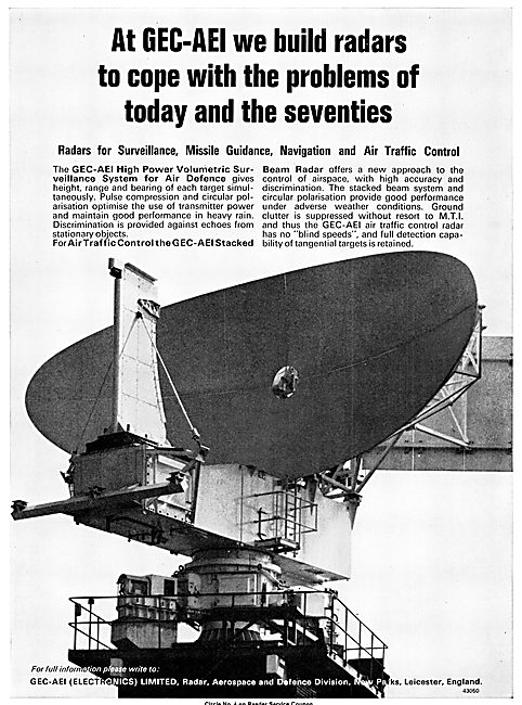 GEC-AEI Radars For Aircraft, AiTC & Missile Guidance             