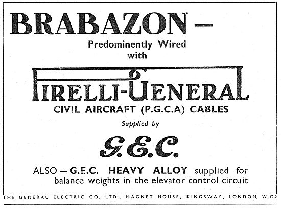 GEC Pirelli-General  (P.G.C.A.) Aircraft Electrical Cables       