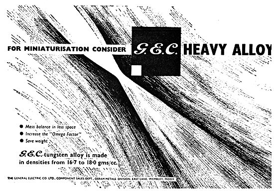 General Electric Company. G.E.C. Heavy Alloys                    