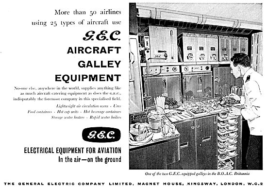 G.E.C. Electrical Equipment For Aviation. Galley equipment       