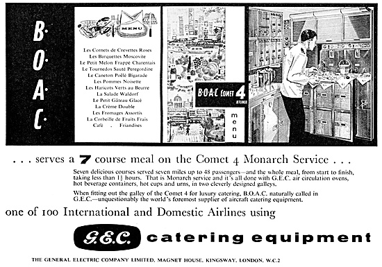 G.E.C. General Electric Company Aircraft Galley Equipment        
