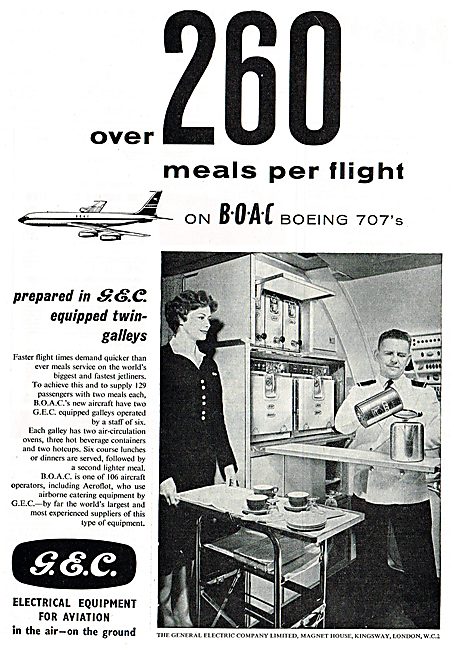 260 Meals Per Flight For BOAC 707's Using GEC Twin-Galleys       