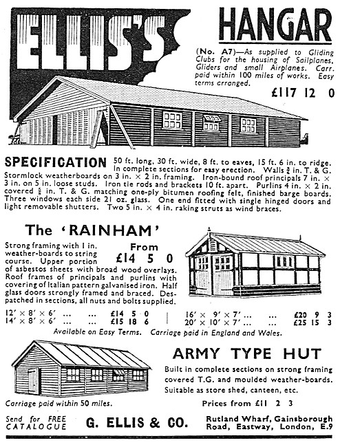 G.Ellis & Co - Airfield Hangars, Canteens & Army Huts            