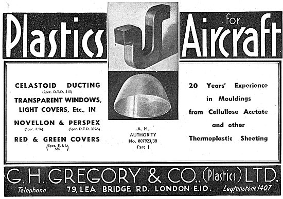 G.H.Gregory. Lea Bridge Road. E10. Plastic Components            