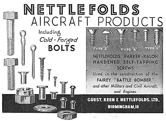 Guest Keen & Nettlefolds AGS Parts 1939                          