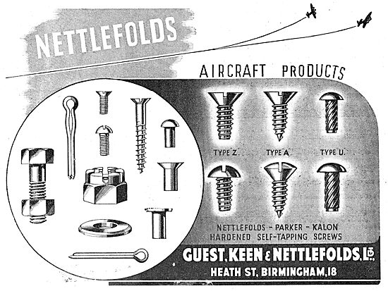 GKN: Nettlefolds Aircraft Products. AGS - SCrews, Bolts & Nuts   