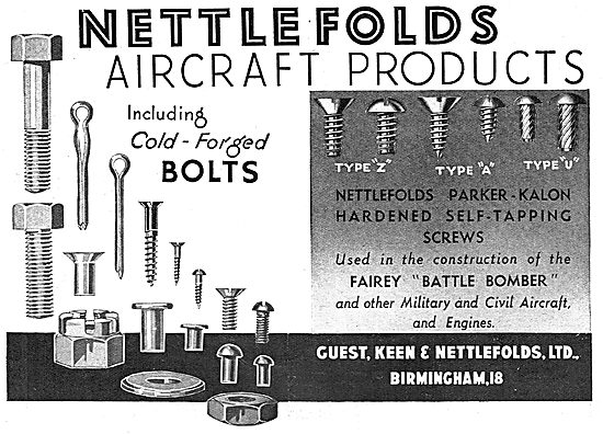 GKN: Nettlefolds Aircraft Products. AGS - SCrews, Bolts & Nuts   