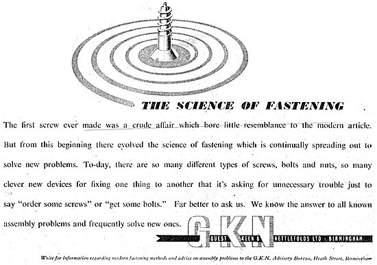 Guest Keen & Nettlefolds G.K.N. Fasteners & AGS Parts            