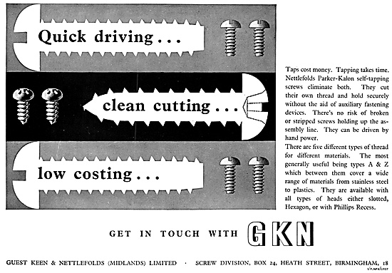 G.K.N. Fasteners & AGS Parts                                     