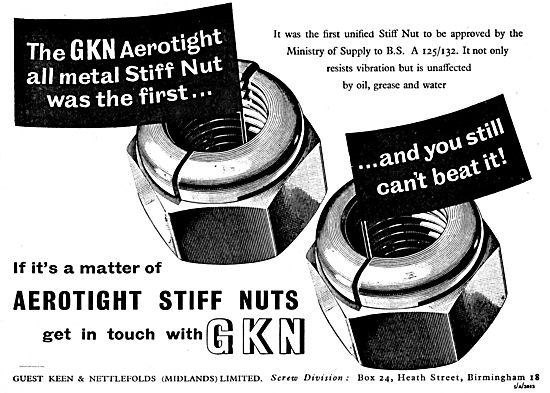 GKN Aerotight Stiff Nuts For Aircraft                            