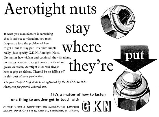 Guest Keen & Nettlefolds GKN AGS Parts 1956                      